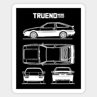 AE86 Toyota Trueno Blueprint Magnet